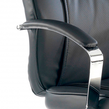 sillon de oficina negro glencoe piel sintetica brazos tapizados 5