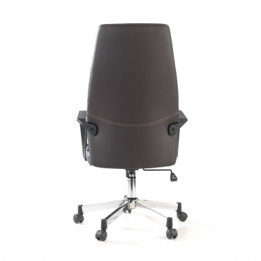 sillon de oficina marron victory piel sintetica brazos fijos 7