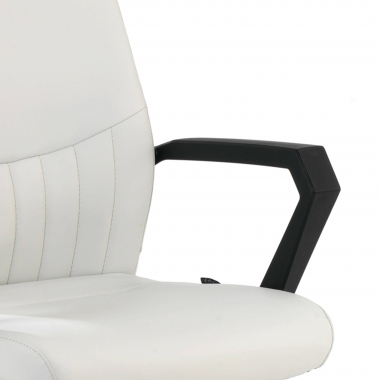 sillon de oficina blanco victory piel sintetica brazos fijos 5