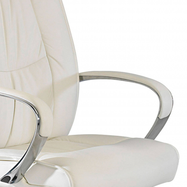 sillon de oficina blanco respaldo ato piel natural piel natural brazos tapizados 5