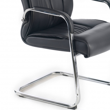 silla confidente negro patin piel sintetica piel sintetica brazos tapizados 7