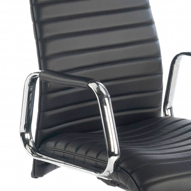 sillon de oficina negro ecopiel piel sintetica brazos tapizados reposacabezas 5