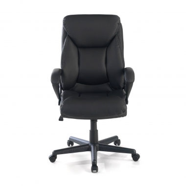 sillon de oficina negro denis piel sintetica brazos tapizados 3
