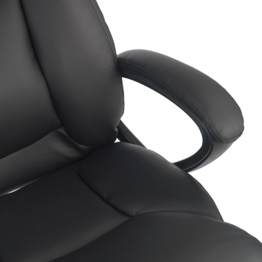 sillon de oficina negro denis piel sintetica brazos tapizados 5
