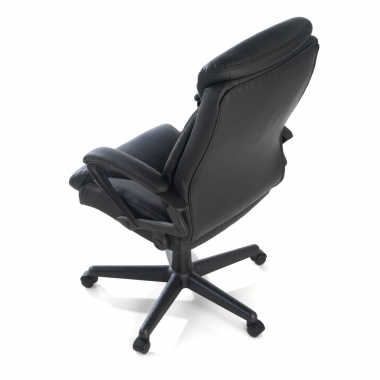 sillon de oficina negro denis piel sintetica brazos tapizados 8