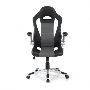 silla gaming gris lotus piel sintetica brazos abatibles 3
