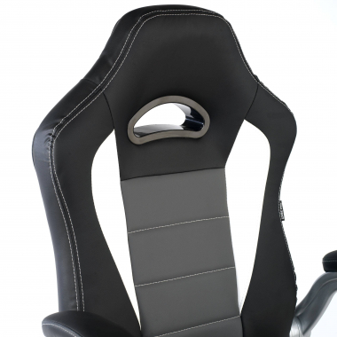 silla gaming gris lotus piel sintetica brazos abatibles 5