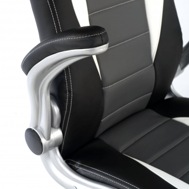 silla gaming gris lotus piel sintetica brazos abatibles 4