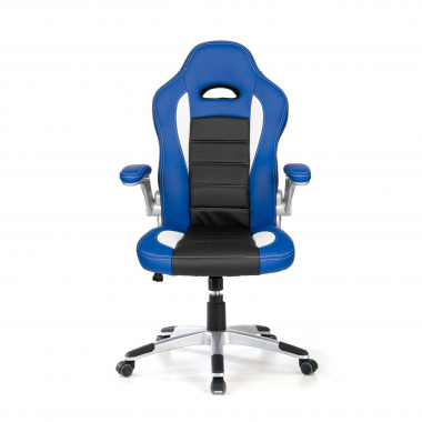 silla gaming azul lotus piel sintetica brazos abatibles 3