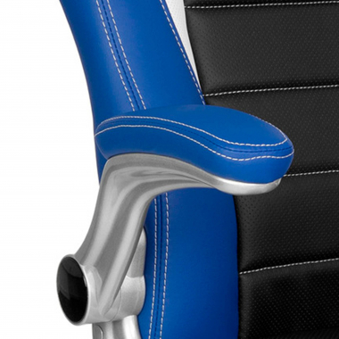 silla gaming azul lotus piel sintetica brazos abatibles 6