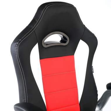 silla gaming rojo lotus piel sintetica brazos abatibles 4