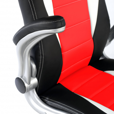 silla gaming rojo lotus piel sintetica brazos abatibles 5