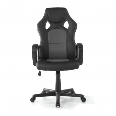 silla gaming gris montmelo piel sintetica brazos fijos 3