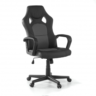 silla gaming gris montmelo piel sintetica brazos fijos 1