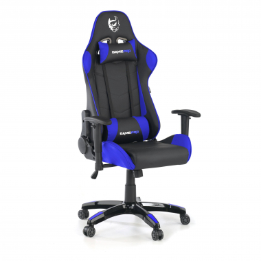 silla gaming azul game pro piel sintetica brazos moviles cojin lumbar y cervical reposacabezas 1
