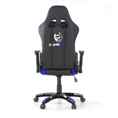 silla gaming azul game pro piel sintetica brazos moviles cojin lumbar y cervical reposacabezas 5