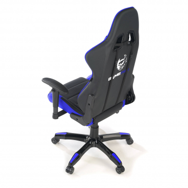 silla gaming azul game pro piel sintetica brazos moviles cojin lumbar y cervical reposacabezas 8