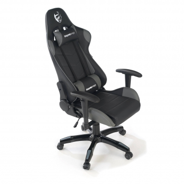silla gaming gris game pro piel sintetica brazos moviles cojin lumbar y cervical reposacabezas 8