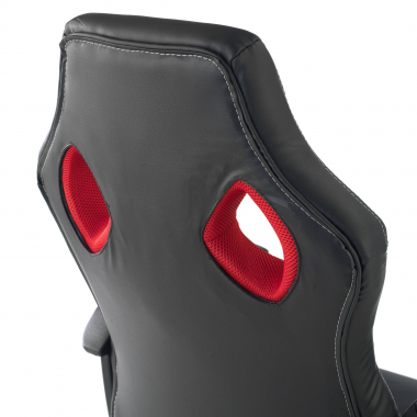 silla gaming rojo montmelo piel sintetica brazos fijos 6