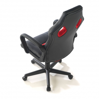 silla gaming rojo montmelo piel sintetica brazos fijos 8