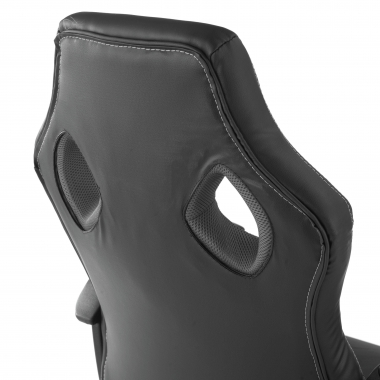 silla gaming gris montmelo piel sintetica brazos fijos 4