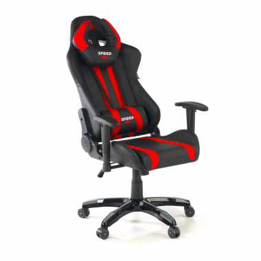 silla gaming rojo spider piel sintetica brazos moviles cojin lumbar y cervical reposacabezas 8