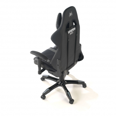 silla gaming gris spider piel sintetica brazos moviles cojin lumbar y cervical reposacabezas 9