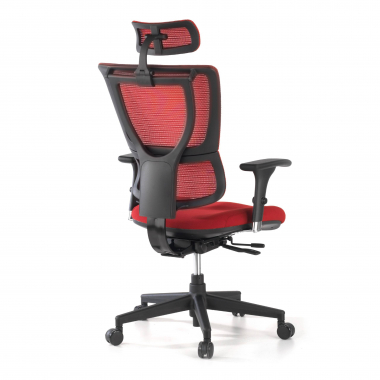 silla ergonomica rojo energy malla brazos regulables 1d doble soporte lumbar 6