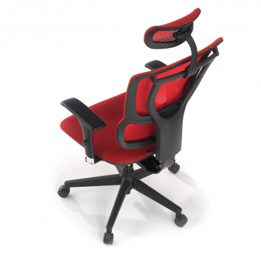 silla ergonomica rojo energy malla brazos regulables 1d doble soporte lumbar 9