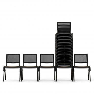 silla confidente negro shield malla sin brazos 11