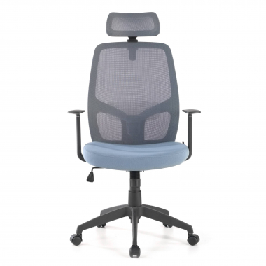 silla de oficina gris argos malla brazos fijos reposacabezas 3