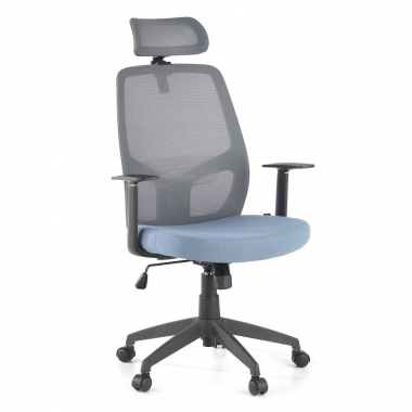 silla de oficina gris argos malla brazos fijos reposacabezas 1