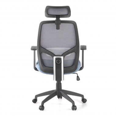 silla de oficina gris argos malla brazos fijos reposacabezas 8