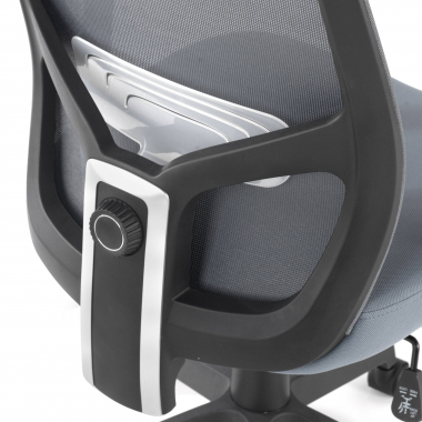 silla de oficina gris argos malla brazos fijos reposacabezas 5