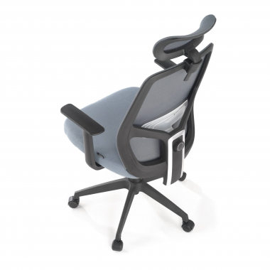silla de oficina gris argos malla brazos fijos reposacabezas 6