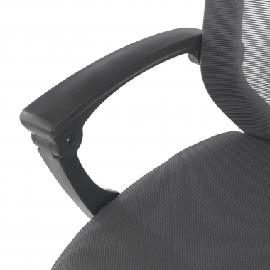 silla de oficina gris neo malla brazos fijos reposacabezas reposapies extensible 8