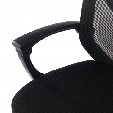 silla de oficina negro neo malla brazos fijos reposacabezas reposapies extensible 8