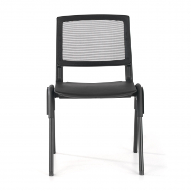 silla confidente negro shield malla sin brazos 3