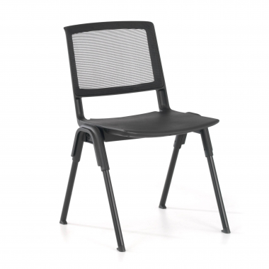 silla confidente negro shield malla sin brazos 1