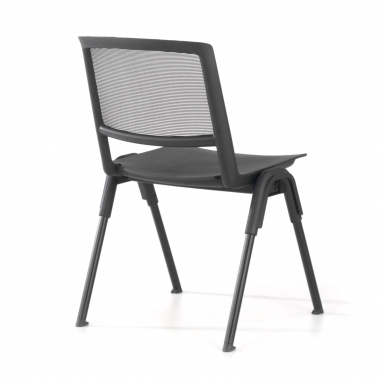 silla confidente negro shield malla sin brazos 9