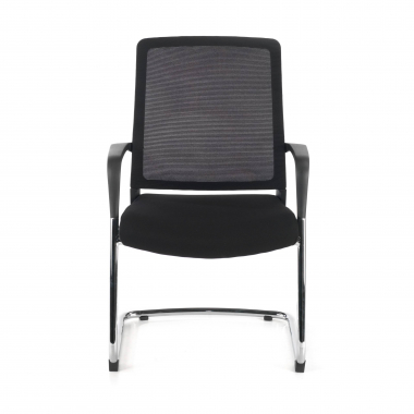 silla confidente negro red transpirable malla brazos fijos 3