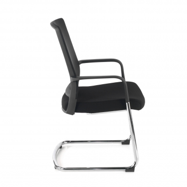 silla confidente negro red transpirable malla brazos fijos 6