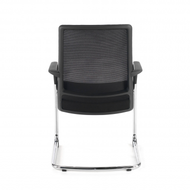 silla confidente negro red transpirable malla brazos fijos 7