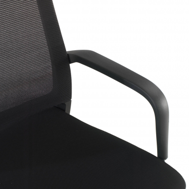 silla confidente negro red transpirable malla brazos fijos 5