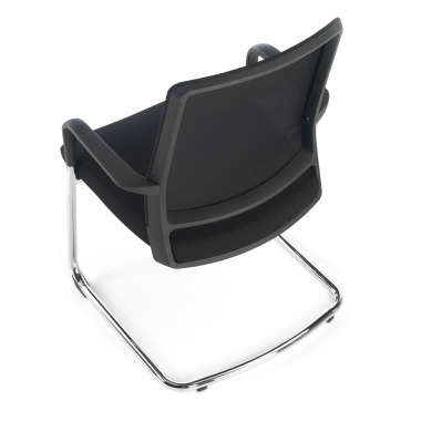 silla confidente negro red transpirable malla brazos fijos 8