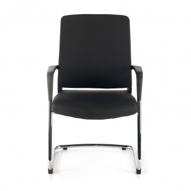 silla confidente negro ecopiel piel sintetica brazos fijos 3