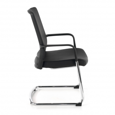 silla confidente negro ecopiel piel sintetica brazos fijos 6