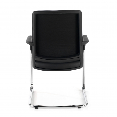 silla confidente negro ecopiel piel sintetica brazos fijos 7