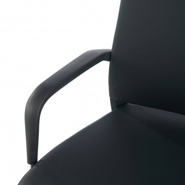 silla confidente negro ecopiel piel sintetica brazos fijos 4