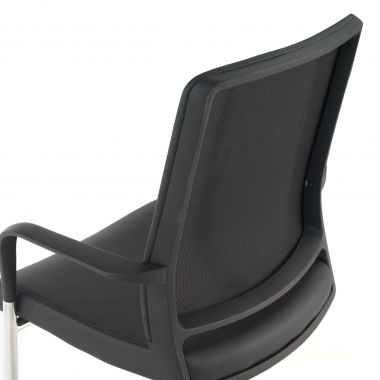silla confidente negro ecopiel piel sintetica brazos fijos 5